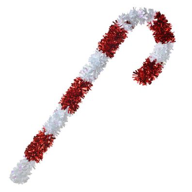 Clayre & Eef Weihnachtsdekoration Zuckerstange 95 cm Rot Weiß Kunststoff
