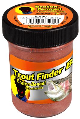 FTM Trout Finder Bait Forellenteig Braten-Bengel 50 Gramm braun
