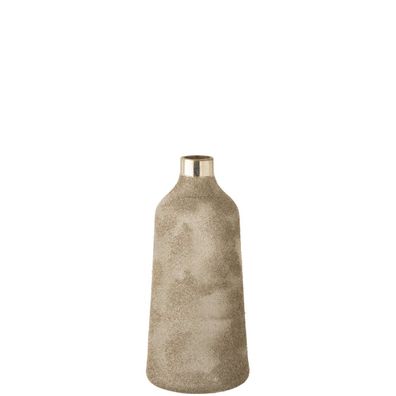 J-Line Vase Frosty Round Glass Silver - 49,00 cm hoch