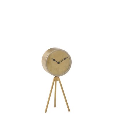 J-Line Tripod-Uhr - Metall - Gold - S - Ø 15 cm