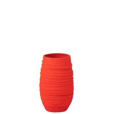 J-Line Vase Fiesta Keramik Rot Groß