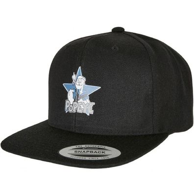 Popeye Schwarze Cap - Mister Tee Fashion Snapback Caps Kappen Mützen Hüte Hats