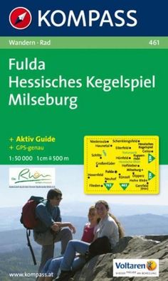 Kompass Wanderkarte 461 Fulda - Hessisches Kegelspiel - Milseburg 1:50.000,