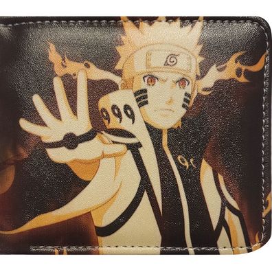Naruto Shippuden Brieftasche mit Naruto Uzumaki Geldbeutel Geldbörsen Portemonnaies