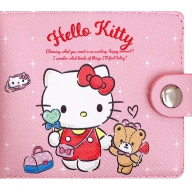 Hello Kitty Rosa Brieftasche Kawaii Geldbeutel Geldbörsen Portemonnaies Breiftaschen