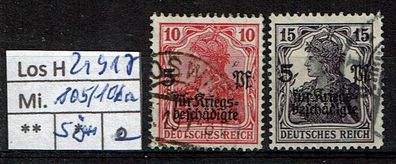 Los H21917: Deutsches Reich Mi. 105/06, gest.