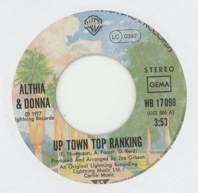 7" Althia & Donna - Up Town Top Ranking / Calico Suit ( Ohne Cover )