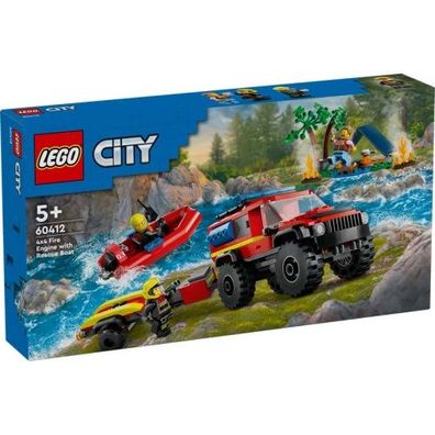 LEGO® City Feuerwehrgeländewagen mit Rettungsboot