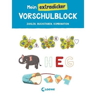 Loewe Mein extradicker Vorschulblock - Zahlen, Buchstaben, Kombinationen