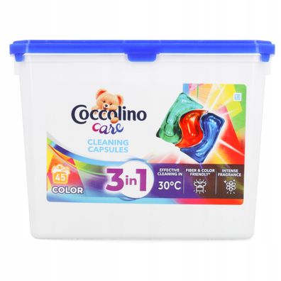 3-in-1 Coccolino Care 779g 45 Stück Kapseln zum Waschen von Buntwäsche