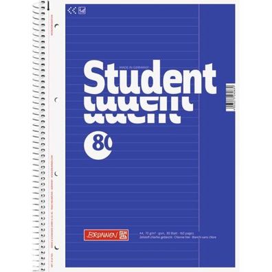 Brunnen Collegeblock A4 liniert - Deckblatt: blau