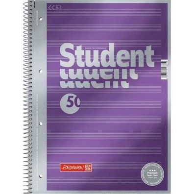 Brunnen Collegeblock Premium A4 Noten - Deckblatt: violett