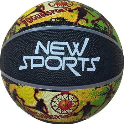 New Sports Basketball Gr. 7 schwarz/ bunt
