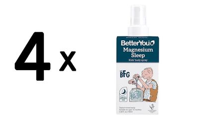 4 x Magnesium Sleep Kids' Body Spray - 100 ml.