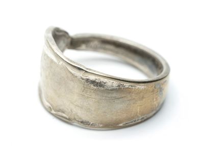 Unikat Ring aus antiken Löffel hergestellt Miniblings Antik Upcycling glatt RR2