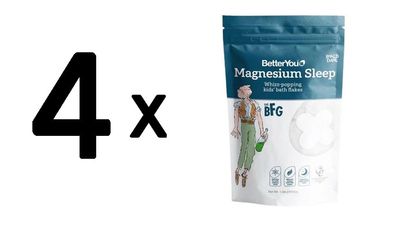 4 x Magnesium Sleep Kids' Bath Flakes - 750g