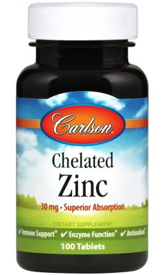 Chelated Zinc, 30mg - 100 Tabs