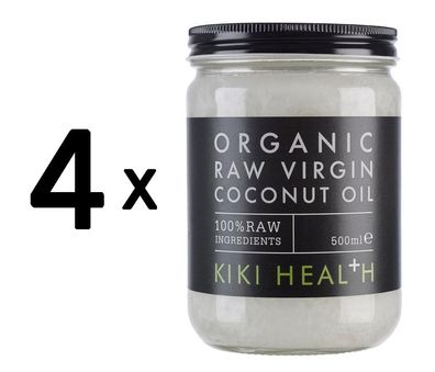 4 x Organic Coconut Oil - 500 ml.