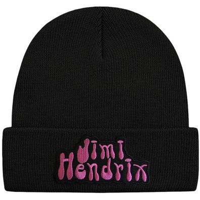 Jimi Hendrix Schwarze Beanie Mütze - Hard Rock Musik Beanies Mützen Caps Hats Hüte