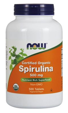 Spirulina Certified Organic, 500mg - 500 tabs