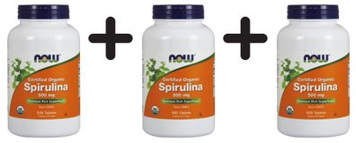 3 x Spirulina Certified Organic, 500mg - 500 tabs
