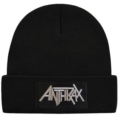 Anthrax Schwarze Beanie Mütze - Hard Rock Musik Beanies Mützen Caps Hats Hüte