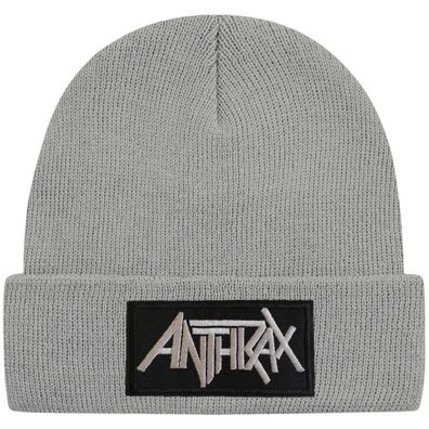 Anthrax Graue Beanie Mütze - Hard Rock Musik Beanies Mützen Caps Hats Hüte
