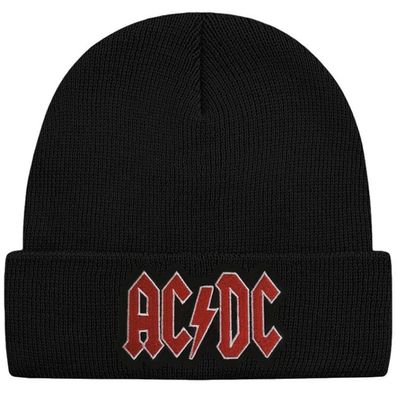 AC/ DC Schwarze Classic Beanie Mütze - ACDC Hard Rock Beanies Mützen Caps Hats Hüte