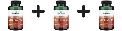 3 x Cod Liver Oil, 350mg - 250 softgels