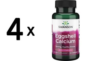 4 x Eggshell Calcium with Vitamin D-3 - 60 caps