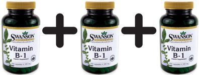 3 x Vitamin B-1 (Thiamin), 100mg - 250 caps