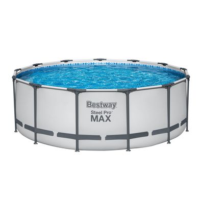 Steel Pro MAX™ Solo Pool ohne Zubehör Ø 396 x 122 cm, lichtgrau, rund