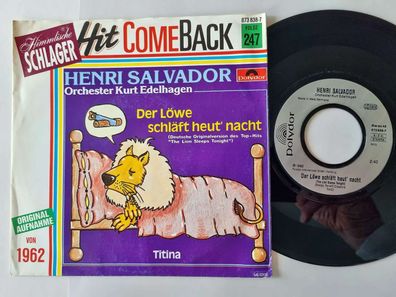 Henri Salvador - Der Löwe schläft heut' nacht 7'' Vinyl Germany/ CV The Tokens