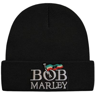 Bob Marley Schwarze Beanie Mütze - Reggae Rock Musik Beanies Mützen Caps Hats Hüte