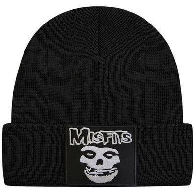 Misfits Schwarze Beanie Mütze - Hard Heavy Metal Musik Beanies Mützen Caps Hats Hüte
