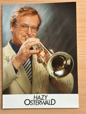 Hazy Osterwald Autogrammkarte original signiert #S1193