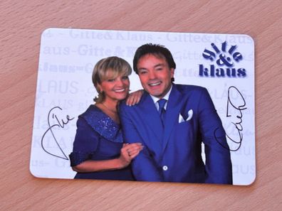 Gitte & Klaus Autogrammkarte original signiert #S1388