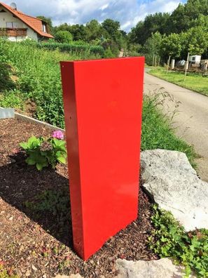 Stele beschichtet Sichtschutz Farbe Gartenstele Metall 110 cm hoch