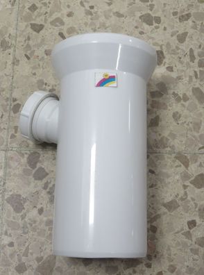 Viega Uni WC Anschlussstutzen 175mm mit Zusatzanschluss DN50 weiss-alpin