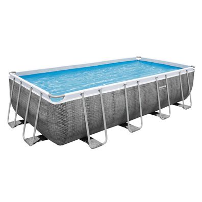 Power Steel™ Solo Pool ohne Zubehör 549 x 274 x 122 cm, Rattan-Optik (Schiefergrau...
