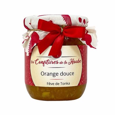 LES Confitures DE LA HOUBE extra süße Orangen Konfitüre mit Tonka Bohnen 250 Gramm