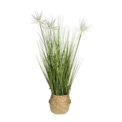 Künstliches blühendes Gras im Topf 75cm Künstliche Realistisch Pflanze Zimmerpflanze