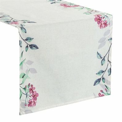 Tischläufer Tischband 40x140cm weiß rosa Tischdeko Modern Mitteldecke Dekoration Deko