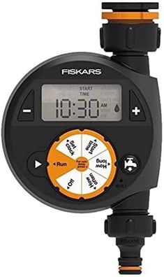 Fiskars Zeitschaltuhr/ Timer mit 1 Ausgang, Für alle gängigen Wasserhahngrößen