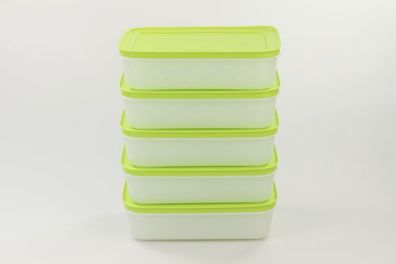 Tupperware Gefrier-Behälter 1,0 L grün-weiß flach (5) Eis-Kristall Eiskristall