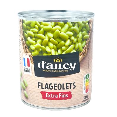 d'aucy Flageolets Grüne Bohnenkerne Extra Fein 800 Gramm Dose