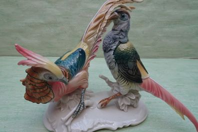 Ens "grün Volkstedt Thüringen Fasanenpaar Vogel Vögel ca 20 x 26 cm