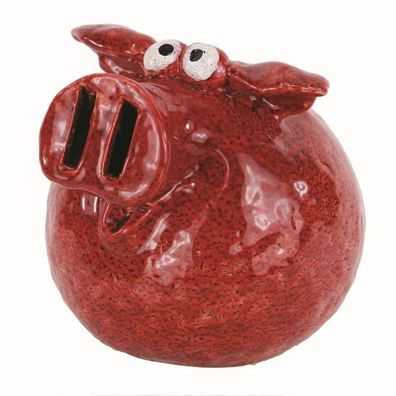 Sparschwein rot, Keramik