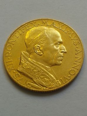 100 Lire 1944 Vatikan Papst Pius XII. 5,2g Gold bfr-st nur 1000 Stück geprägt - Rar