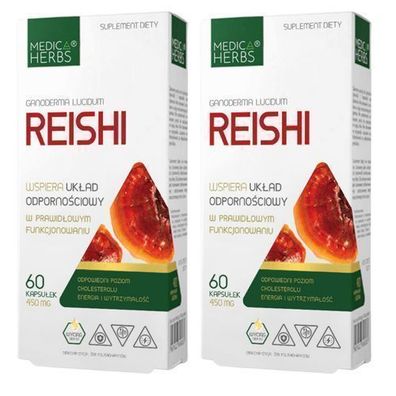 Reishi Ling Zhi Extrakt 30% Polysaccharide Ganoderma Lucidum 450mg 120 Kapseln